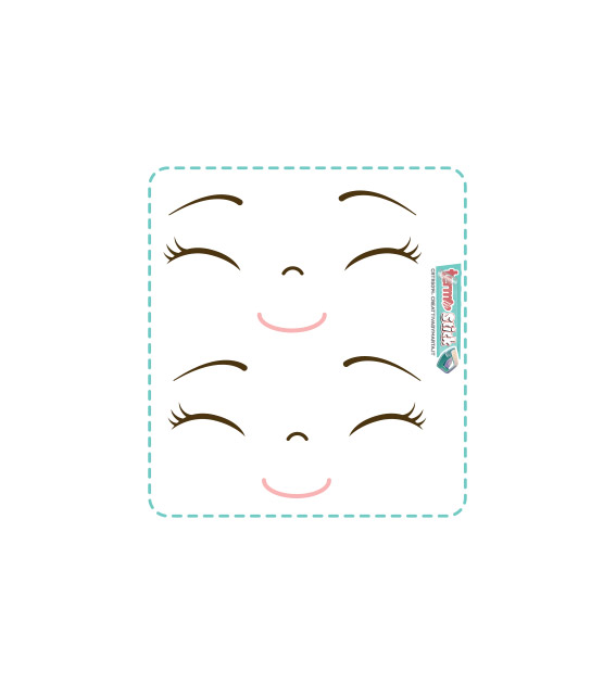 termostick bambola 3 3 set viso medio largo 6,4 cm circa crtrs018