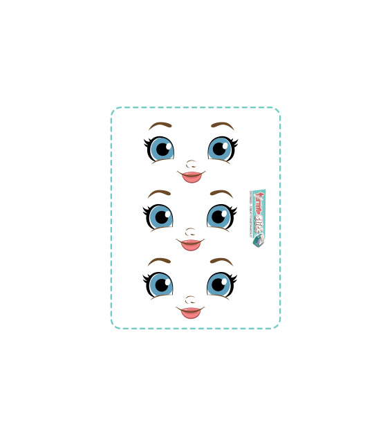 termostick bambola 3 3 set viso medio largo 6,4 cm circa crtrs018