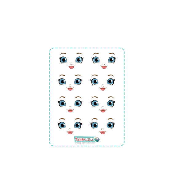 termostick bambola 3 3 set viso medio largo 6,4 cm circa crtrs018