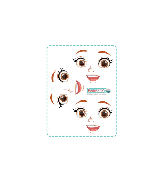 termostick bambola 3 3 set viso medio largo 6,4 cm circa crtrs018