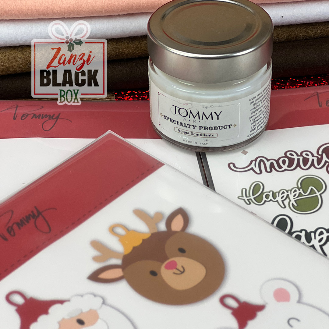 Kit artigianale natalizio con feltro e decorazioni