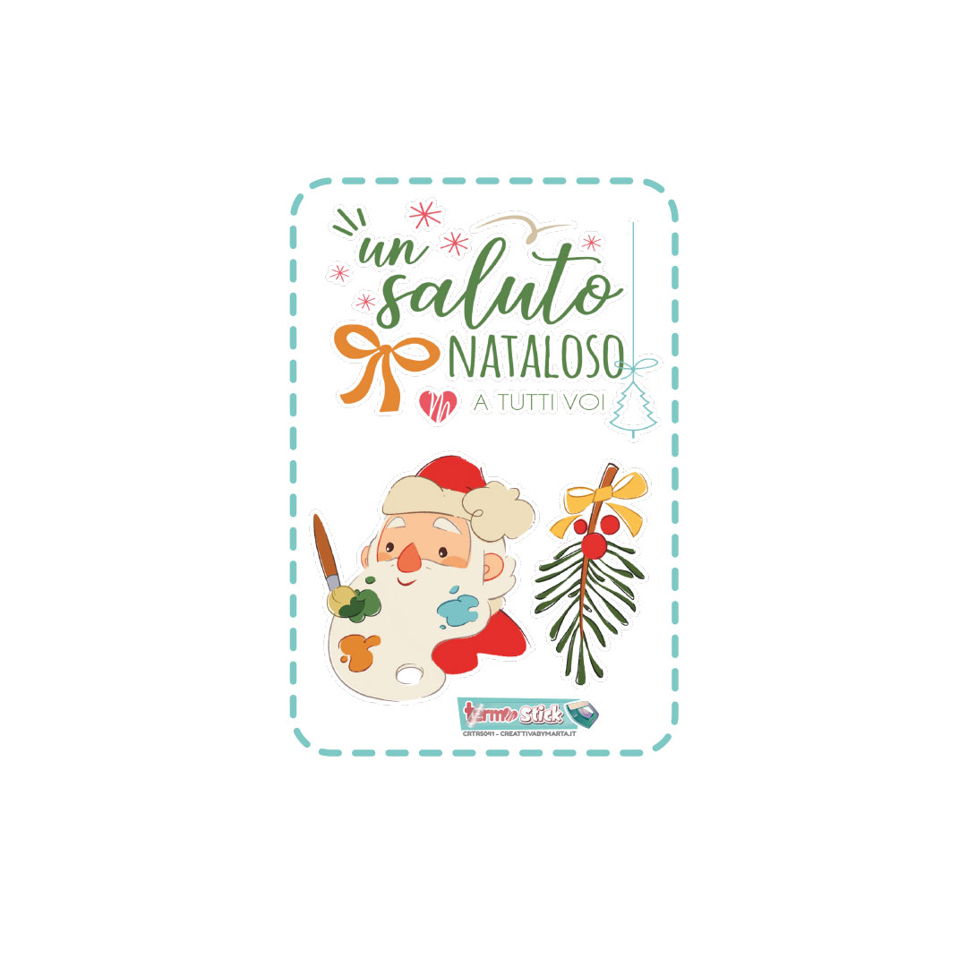 termostick babbo natale lavora a maglia 12x8,5 cm circa crtrs049