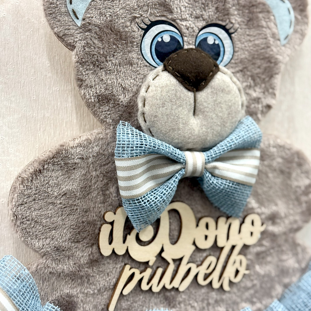 kit crafty twist orsetto in pellicciotto e pizzo inamidato crkit590