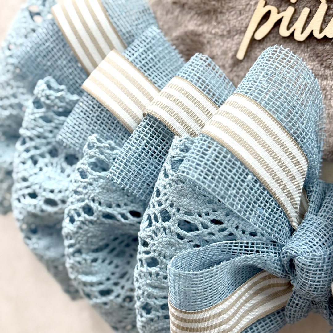 kit crafty twist orsetto in pellicciotto e pizzo inamidato crkit590