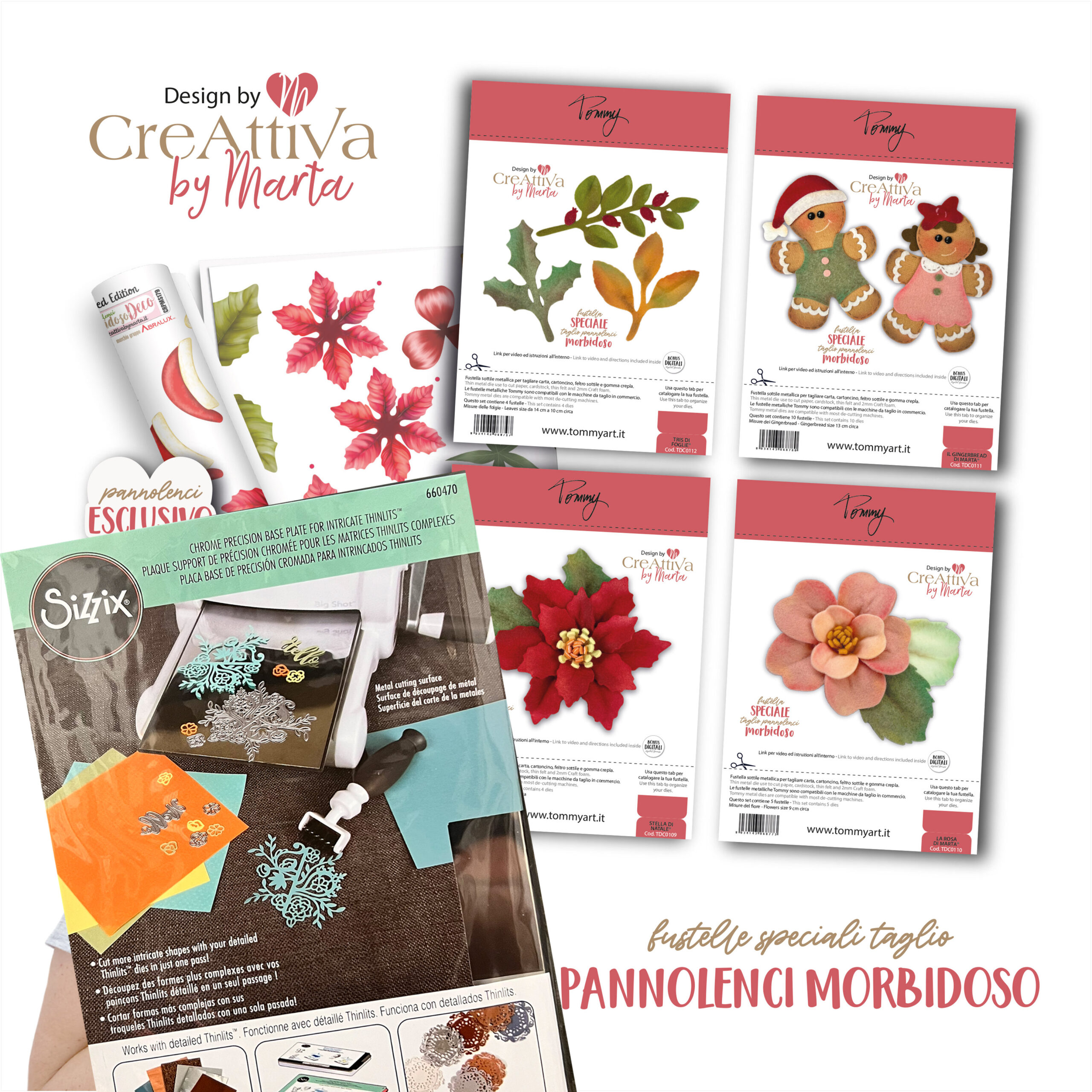 Fustelle decorative per pannolenci morbido CreAttiva by Marta