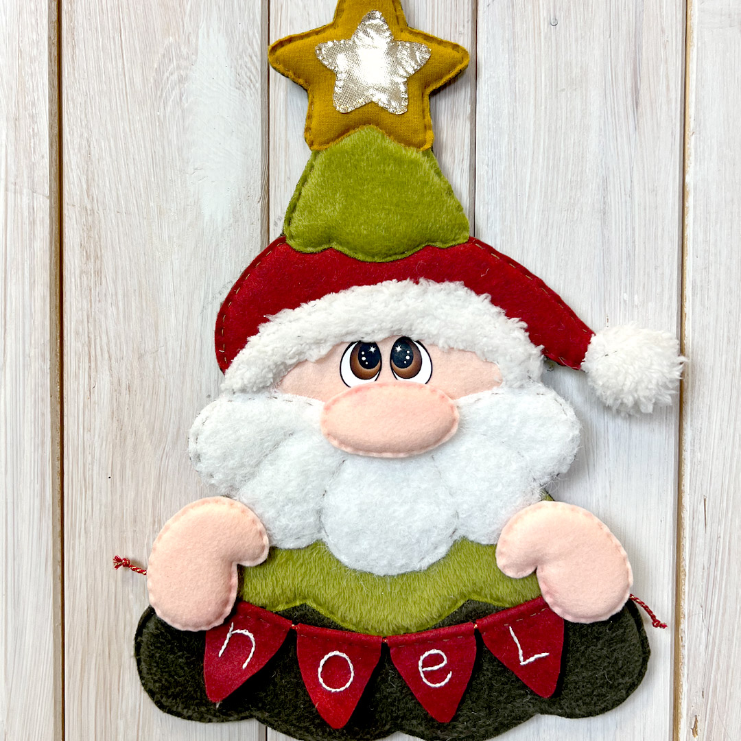 Decorazione natalizia Babbo Natale con scritta Noel
