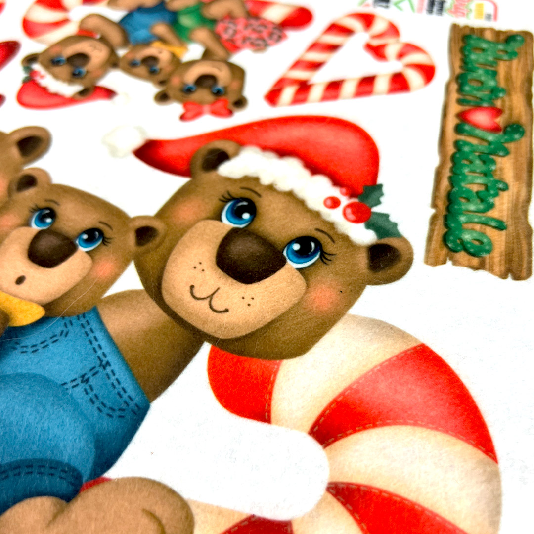 Orsetti natalizi con bastoncini di zucchero