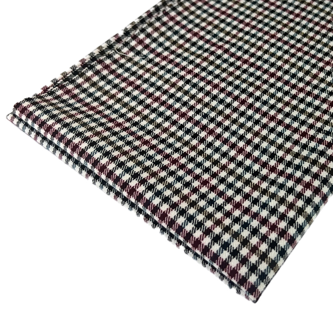 Tessuto pied de poule multicolore elegante