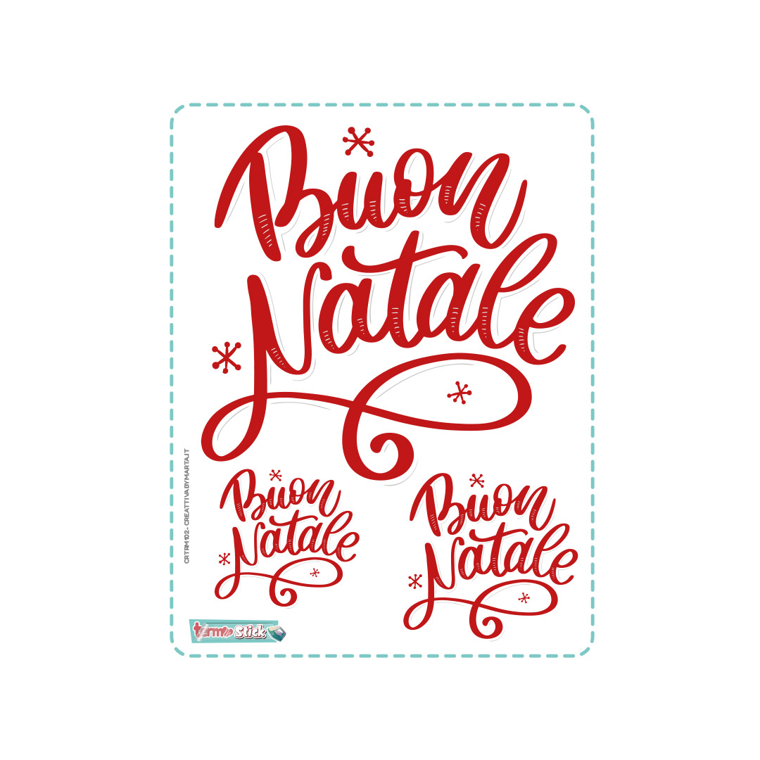 Decorazione natalizia con scritta Buon Natale rossa