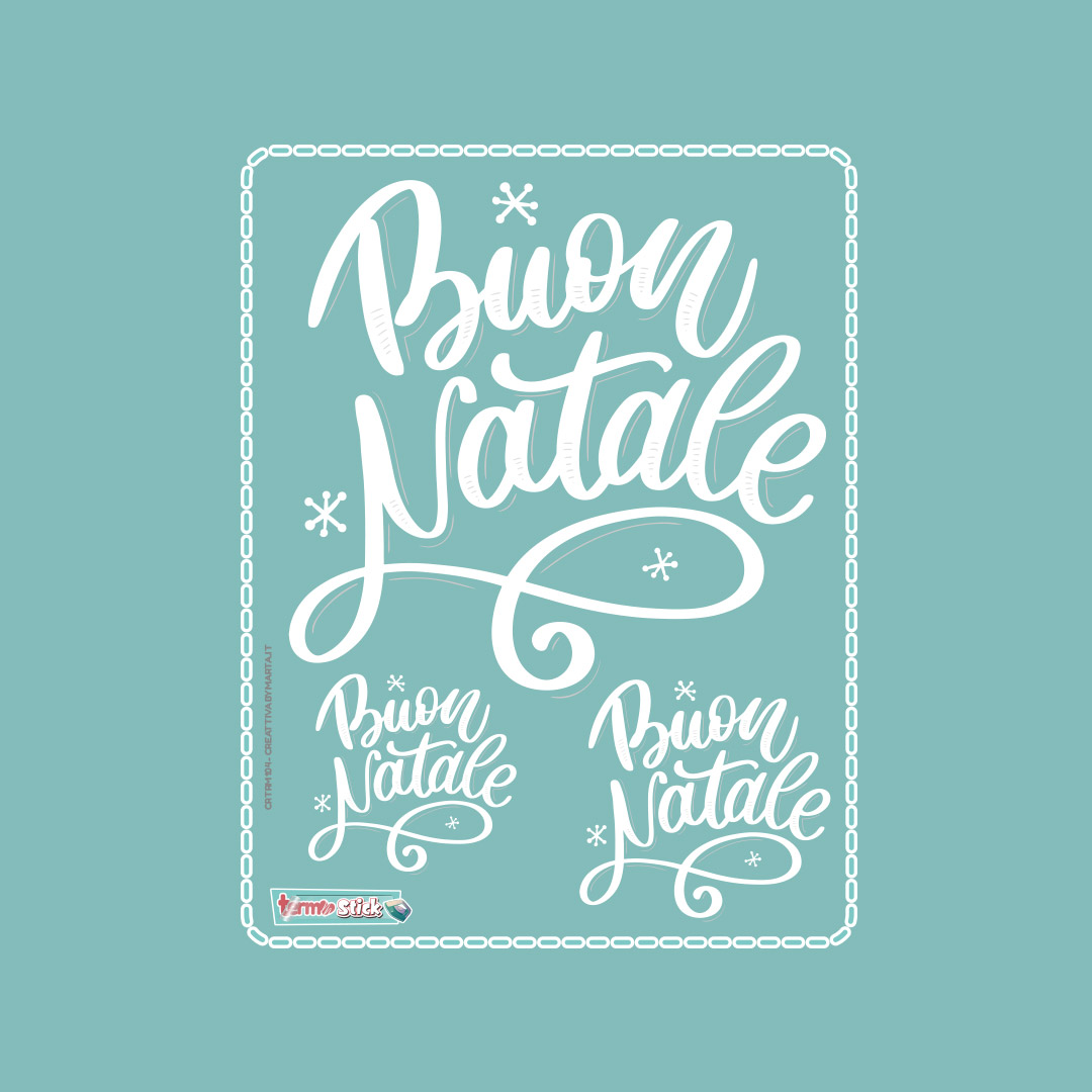 Scritta Buon Natale decorativa festiva