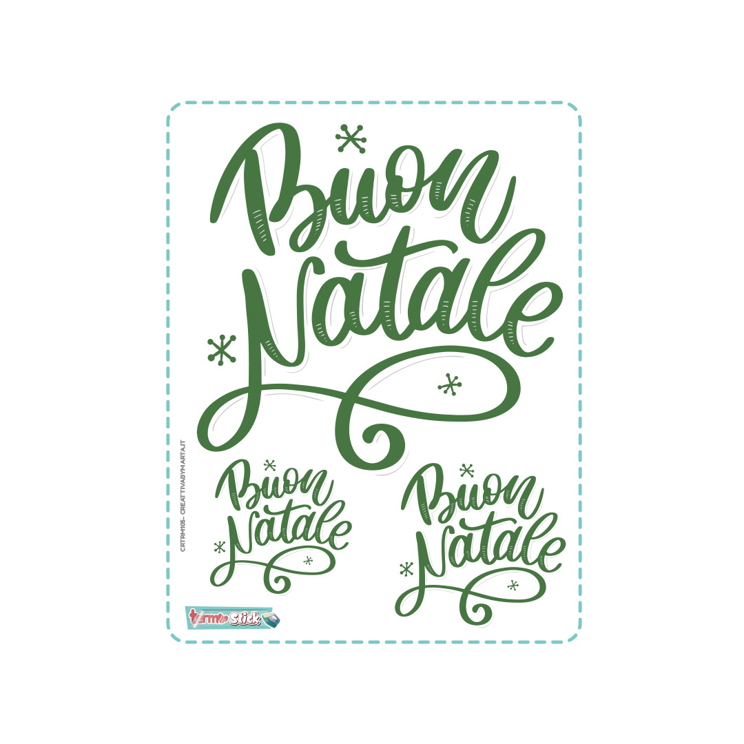Scritta decorativa Buon Natale verde festiva