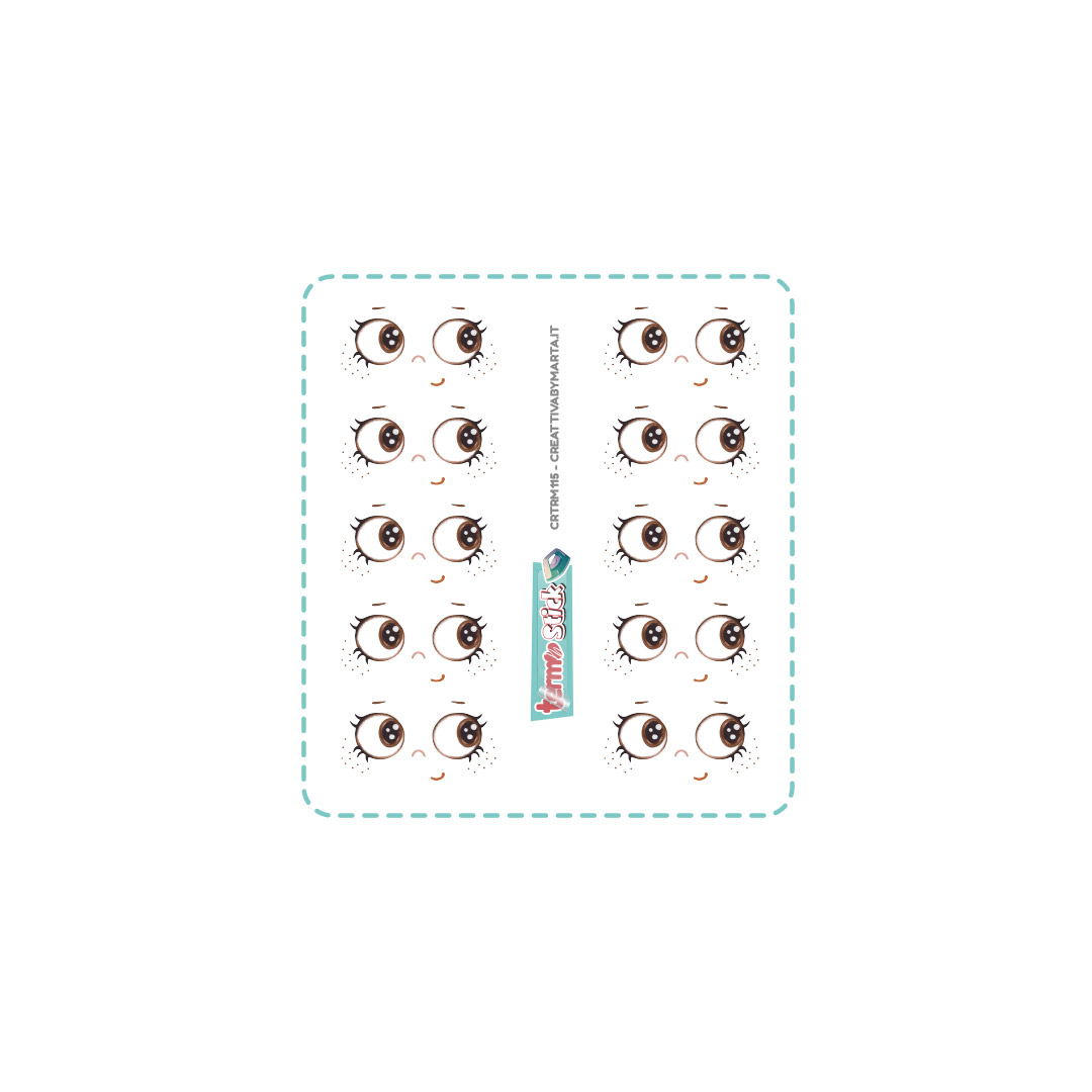 Adesivi occhi kawaii per decorazioni e creazioni