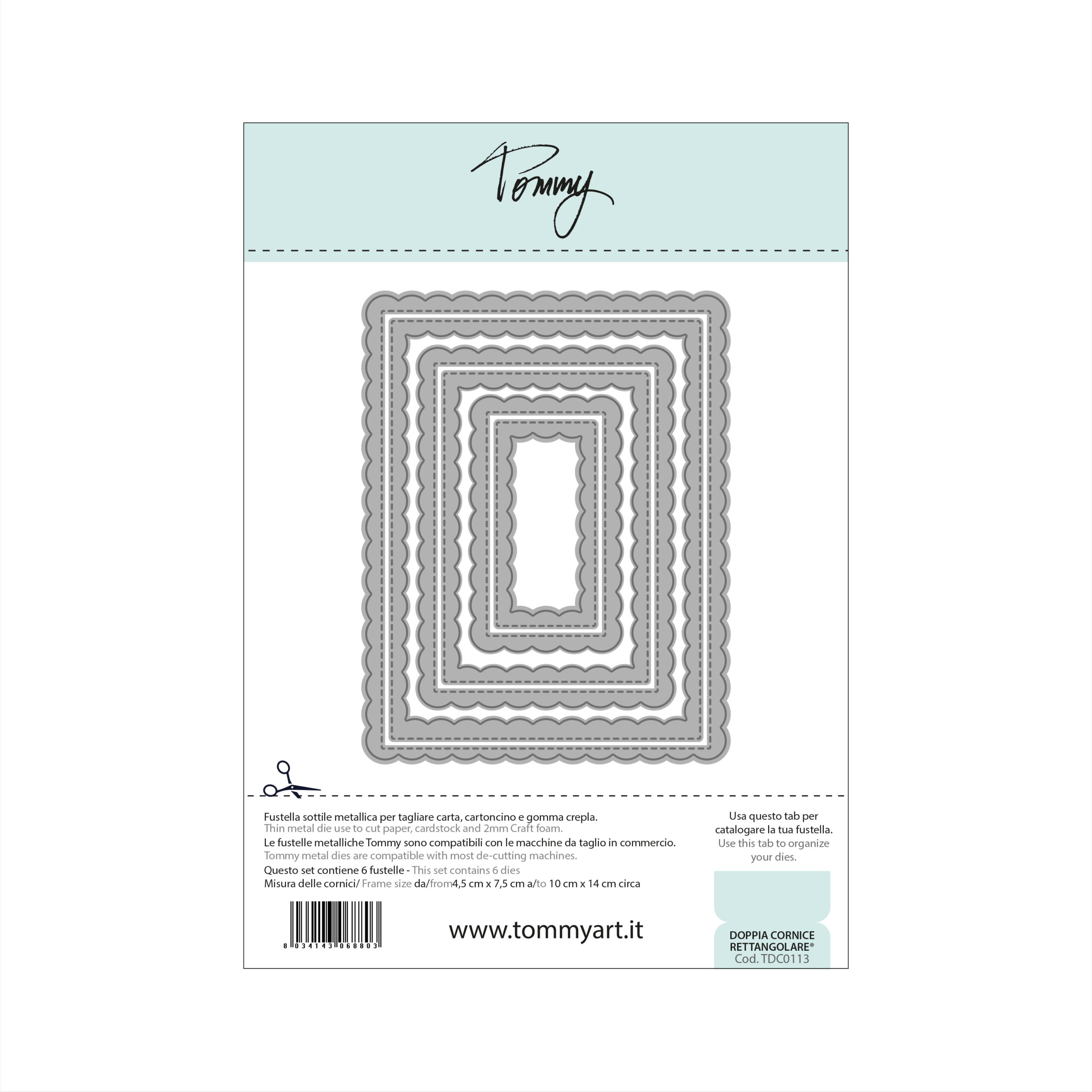Fustelle rettangolari decorative per scrapbooking e craft