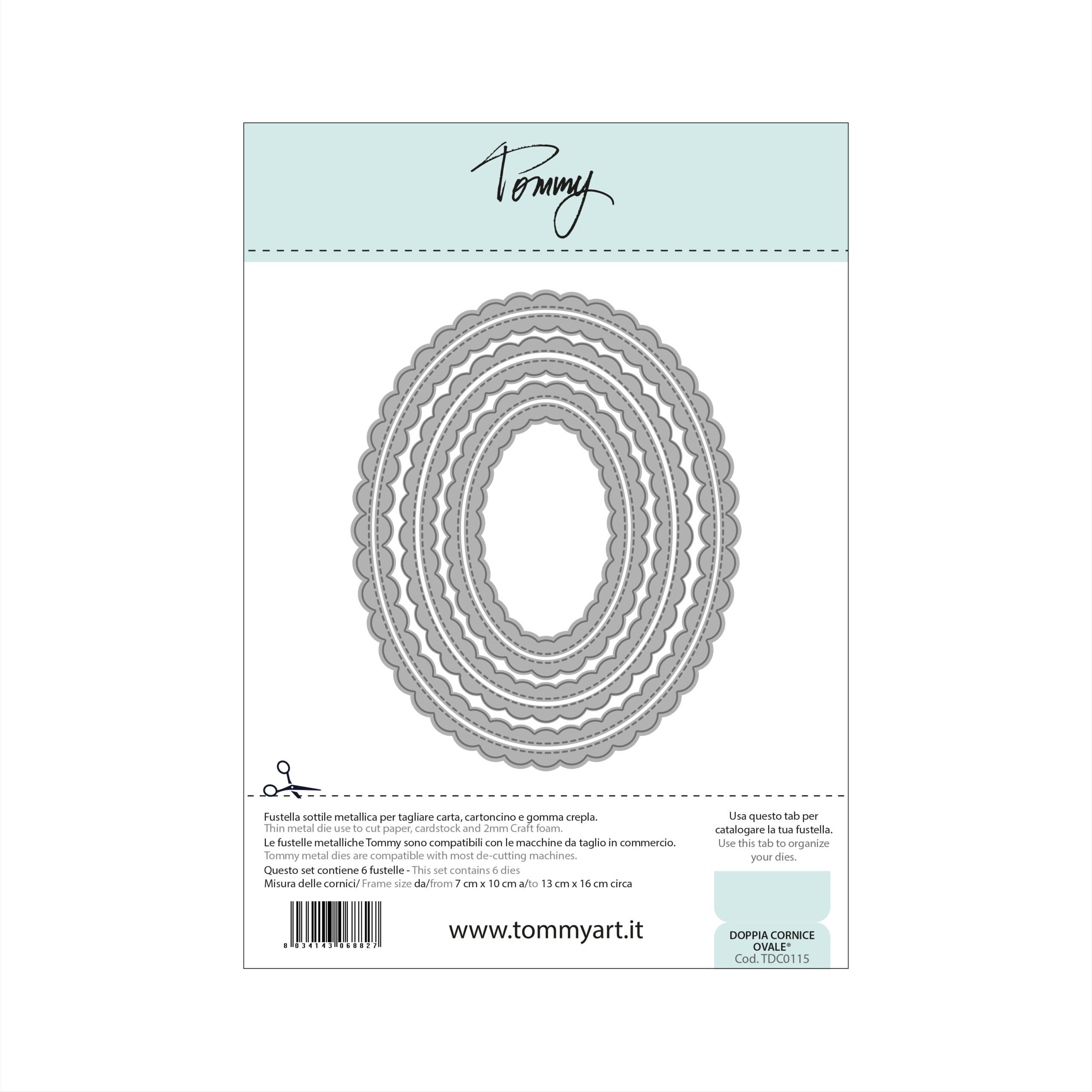 Fustelle ovali decorative per scrapbooking e artigianato