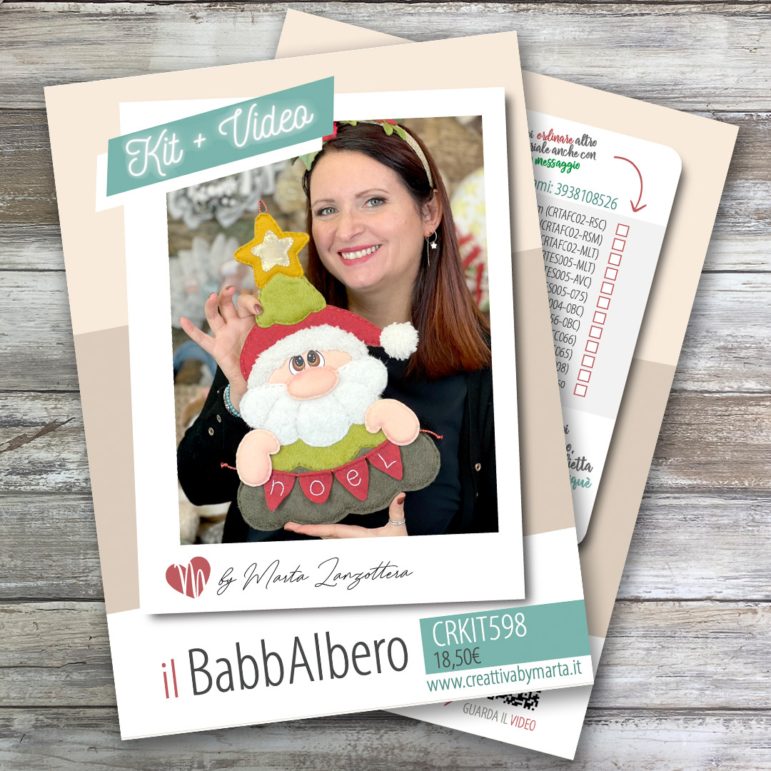 Kit creativo natalizio BabbAlbero con video tutorial