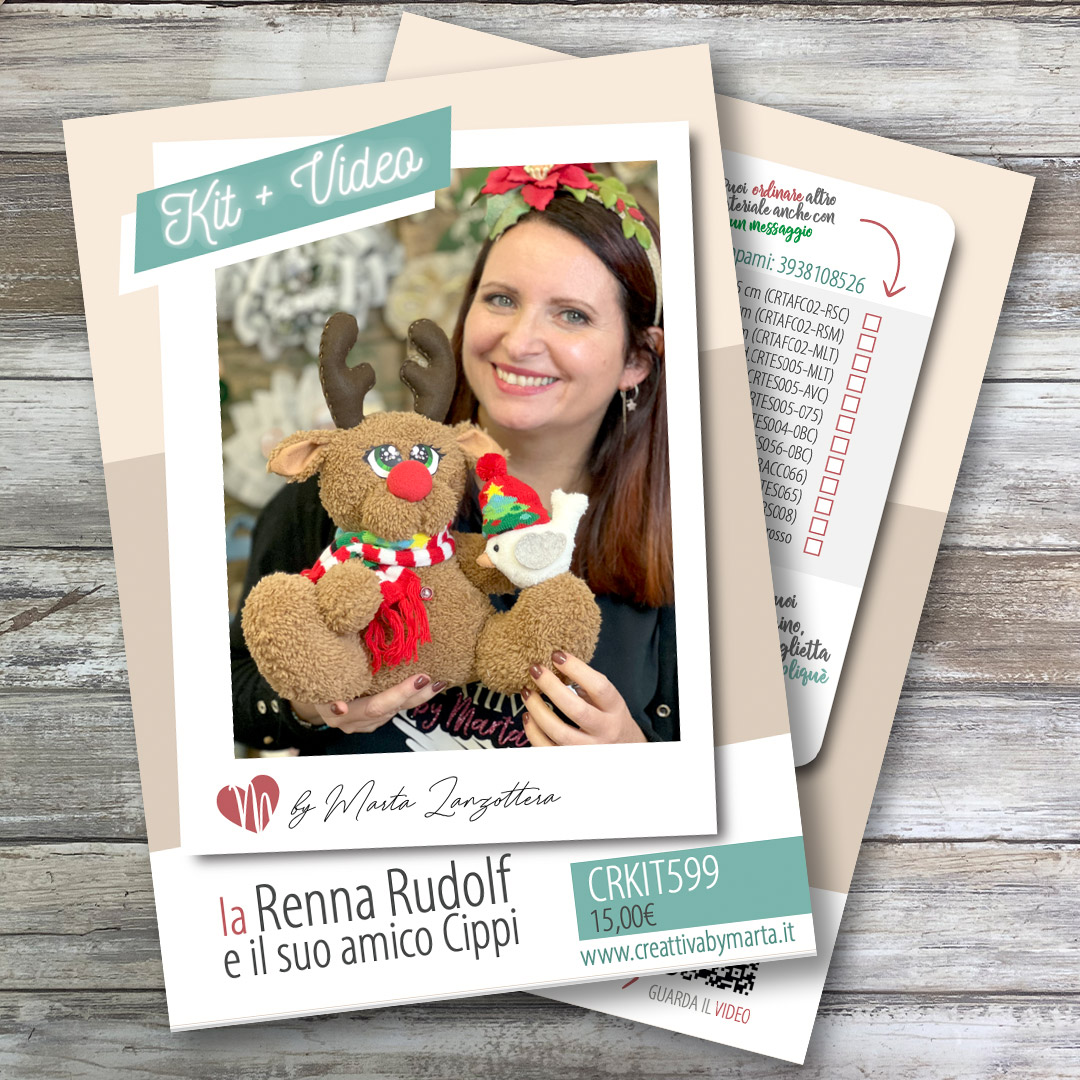Kit creativo Renna Rudolf e amico Cippi