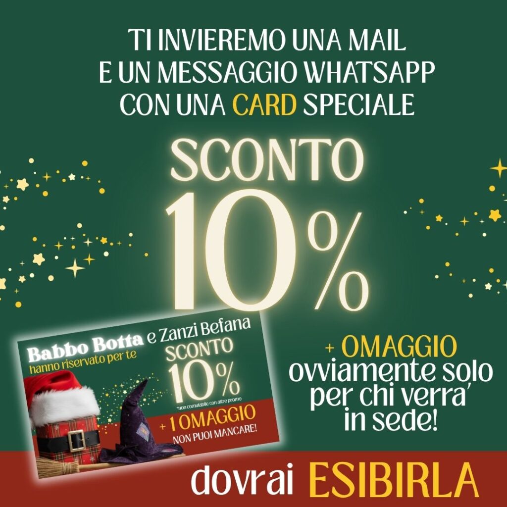 Promozione sconto 10 per cento e omaggio speciale