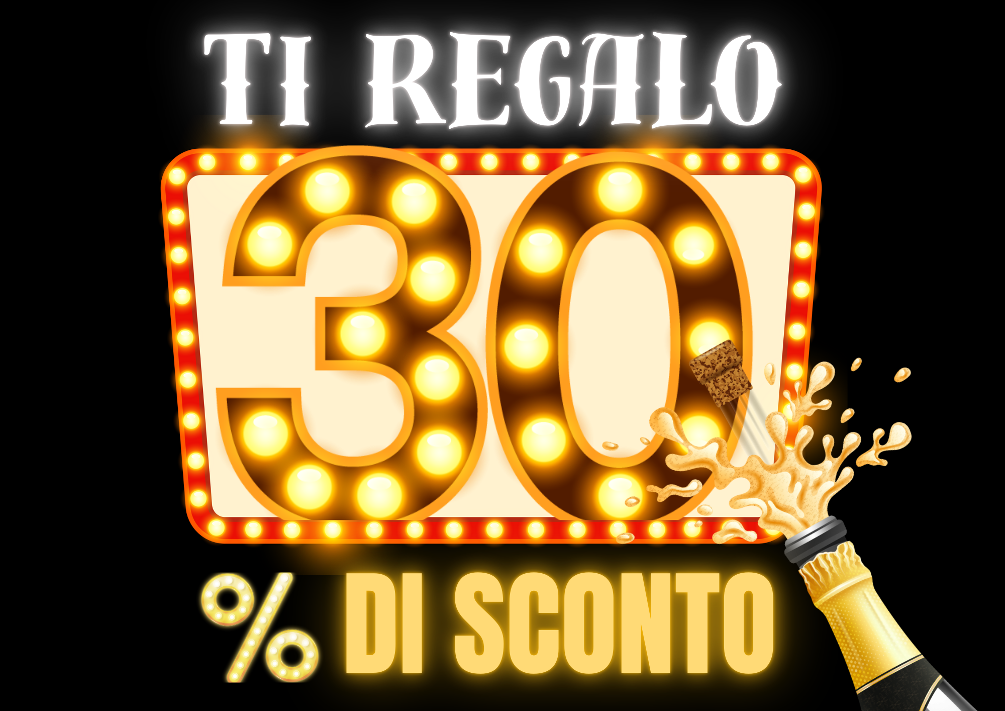 Offerta 30 percento di sconto brillante