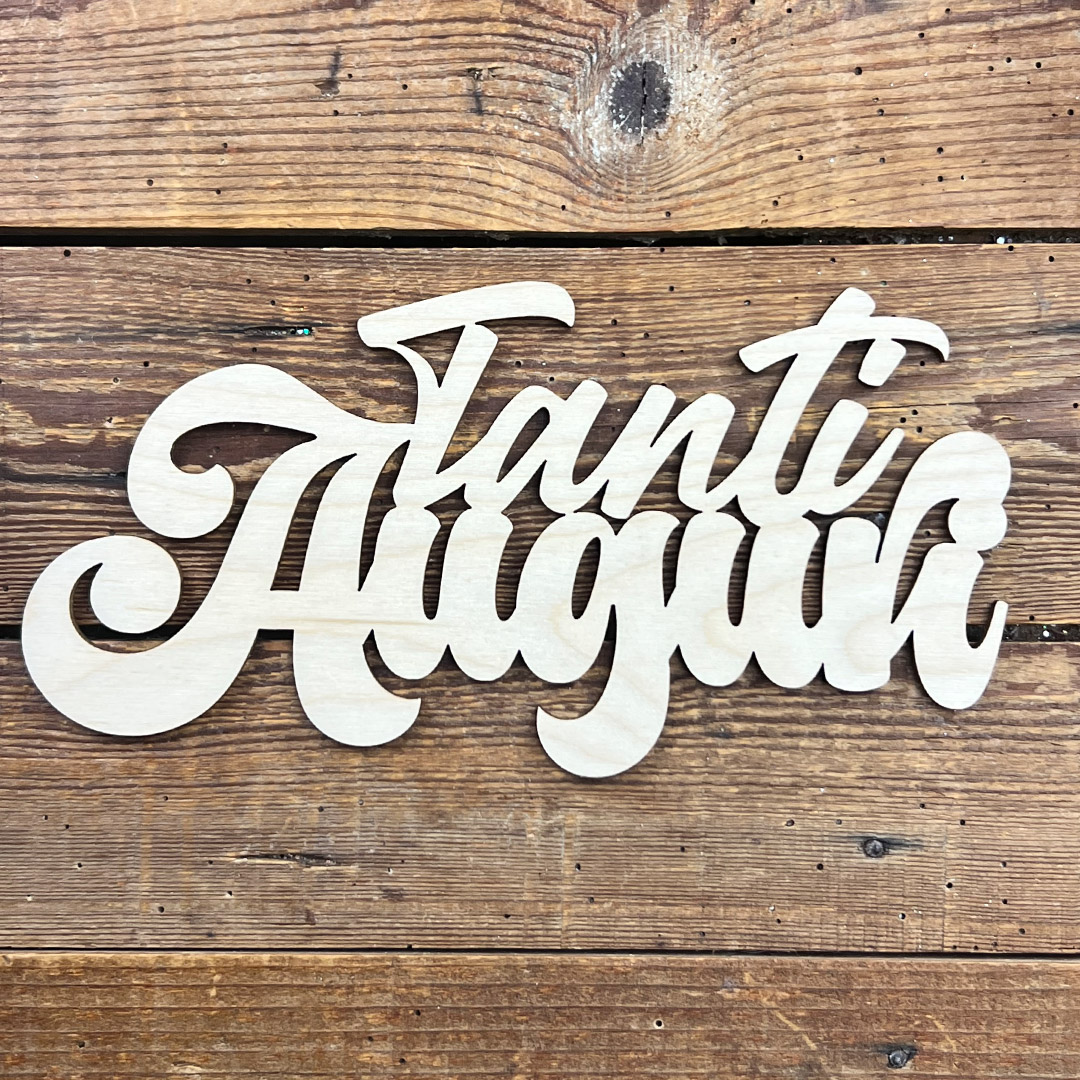 Scritta decorativa in legno Fanti Auguri