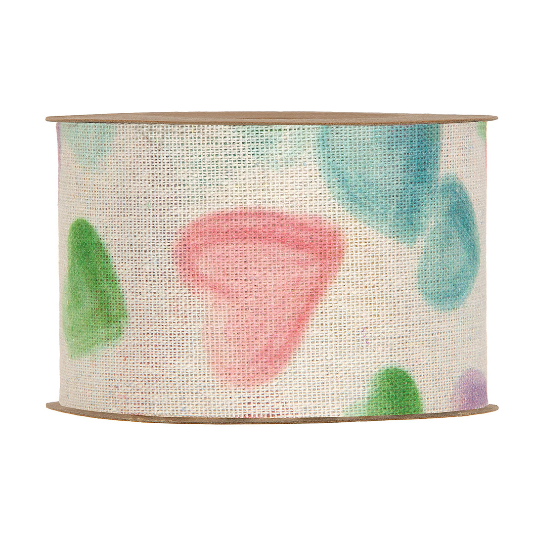 Nastro decorativo colorato in tessuto juta