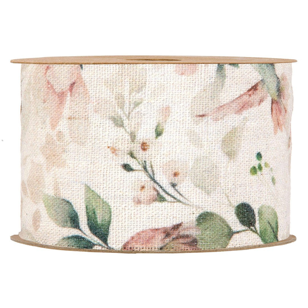 Nastro decorativo floreale in tessuto