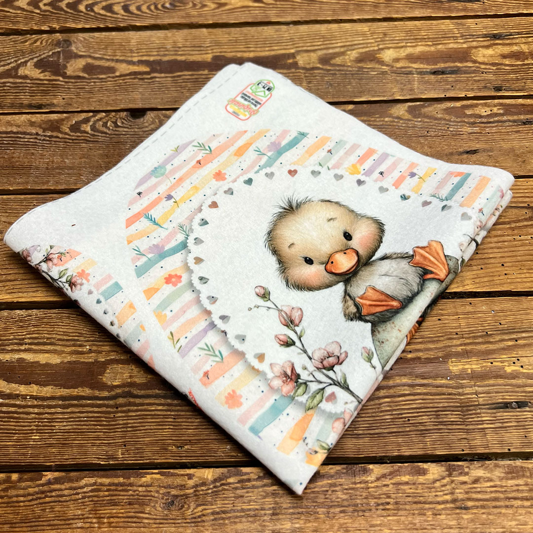 PANNOLENCI MORBIDOSO DECO PAPERELLA NELL'OVETTO 50×45CM – CRPMS196