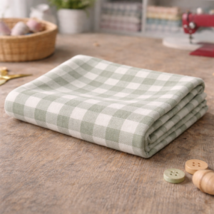 FLANELLA VICHY 1CM 100% COTONE H143CM โ CRTES019 - Verde Salvia - 025, 50X70 CM - FOGLIO