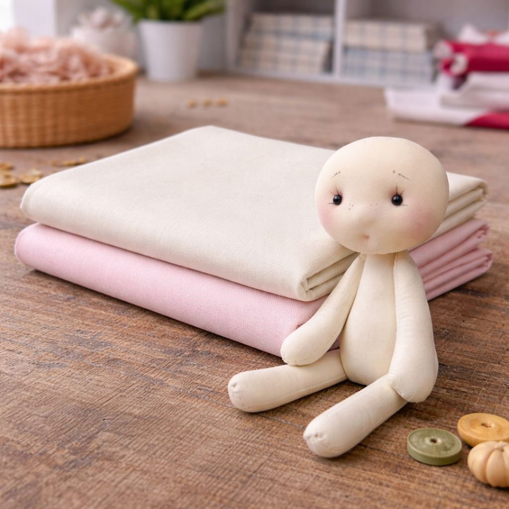 essuto corpo bambola,cotone per pigotte,tessuto color carne bambole,tessuto per pupazzeria,cotone certificato OEKO-TEX,tessuto per doudou,cotone 100% H150 cm,tessuto per bambole artigianali,cucito creativo bambole,tessuto sicuro per bambini