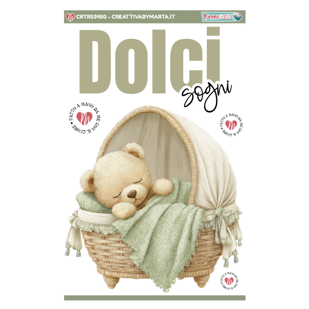 TERMOSTICK ORSETTO CHE DORME NELLA CULLA VINTAGE โ CRTRS345