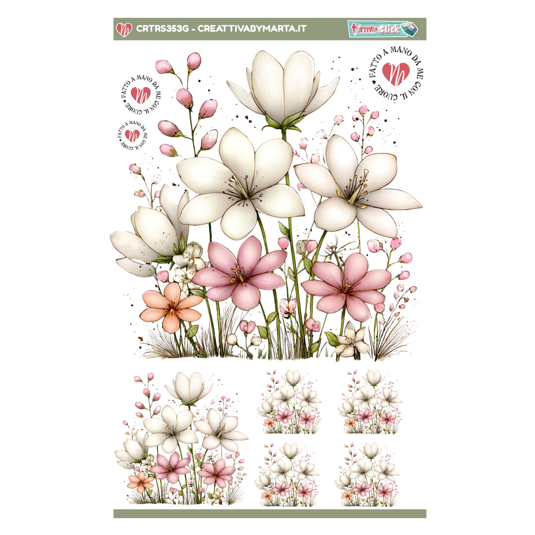 TERMOSTICK BANNER FIORI DI CAMPO DIVERSE MISURE โ CRTRS353