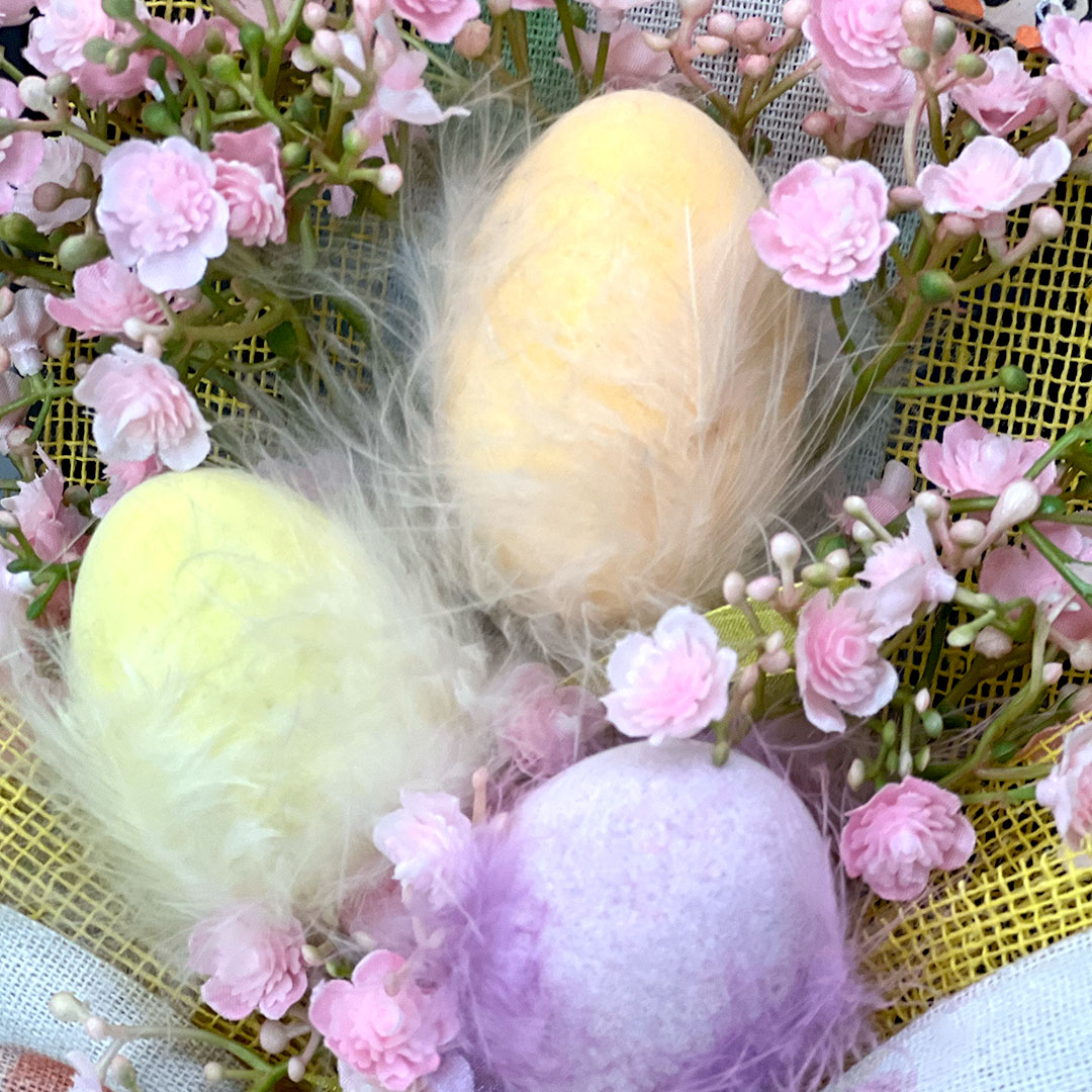 KIT FIOCCO QUA E LA' DI PASQUA CON UOVA E PIUME - CRKIT623 - immagine 3