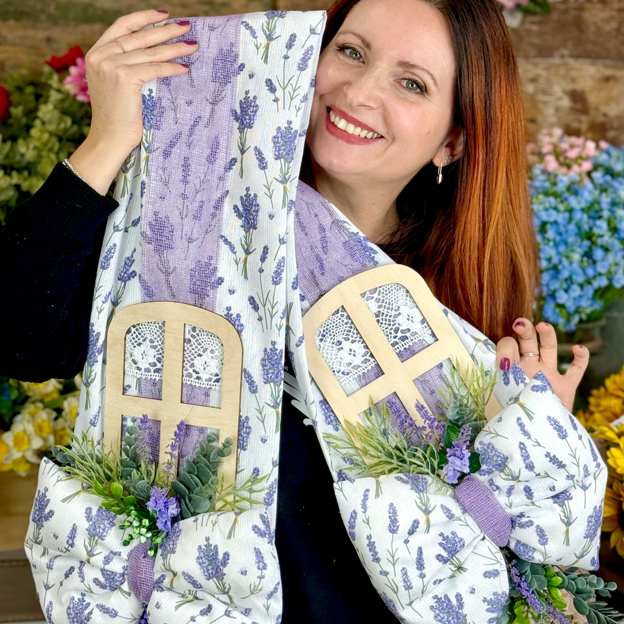 kit fiocco qua e lÀ texil e juta con finestra legno m e lavanda – crkit627