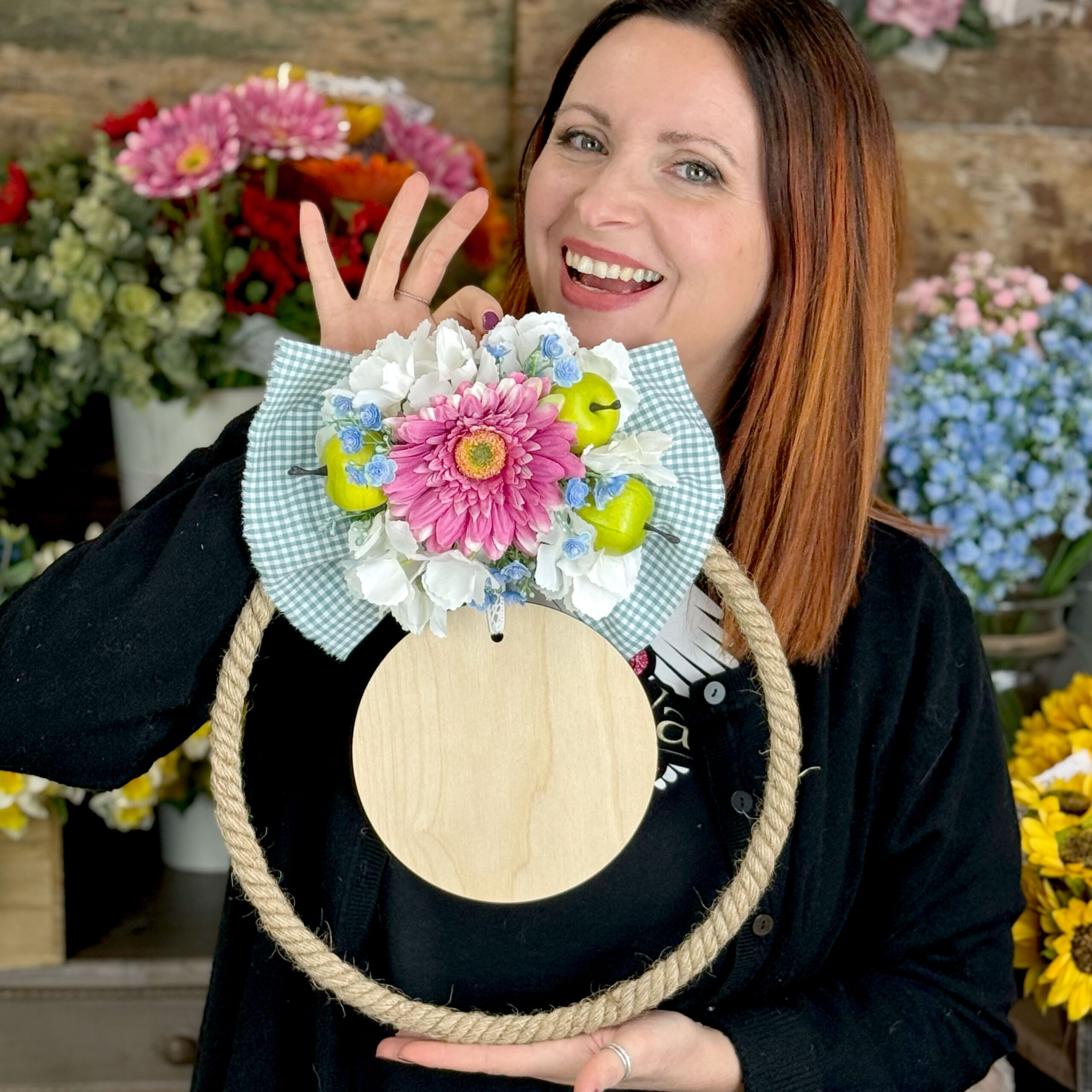 kit ghirlanda corda con gerbera e mele – crkit629