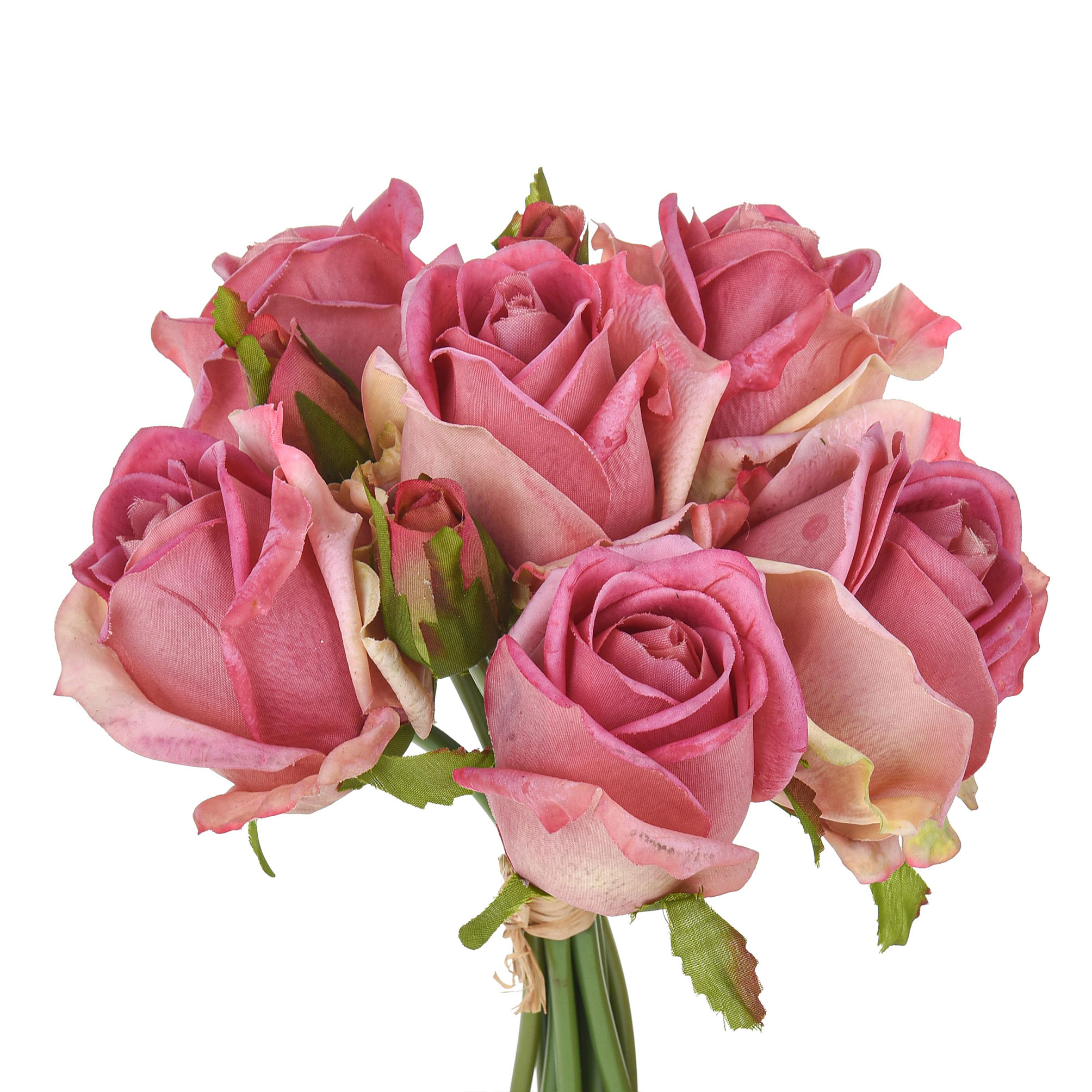 2 rose + bocciolo natural touch 22 cm 99bot020