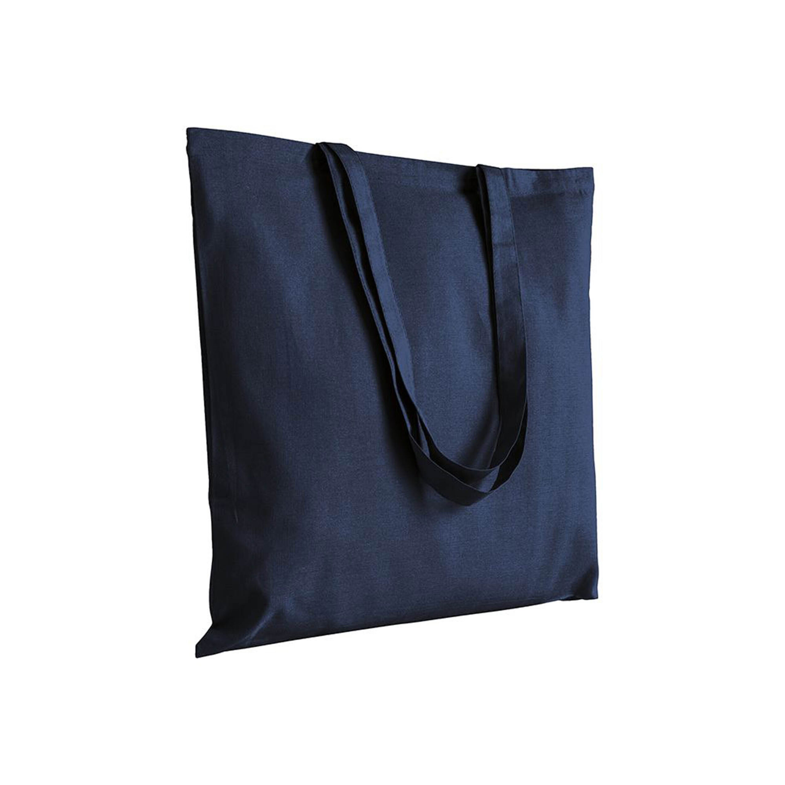 Borsa tote blu scuro in tessuto