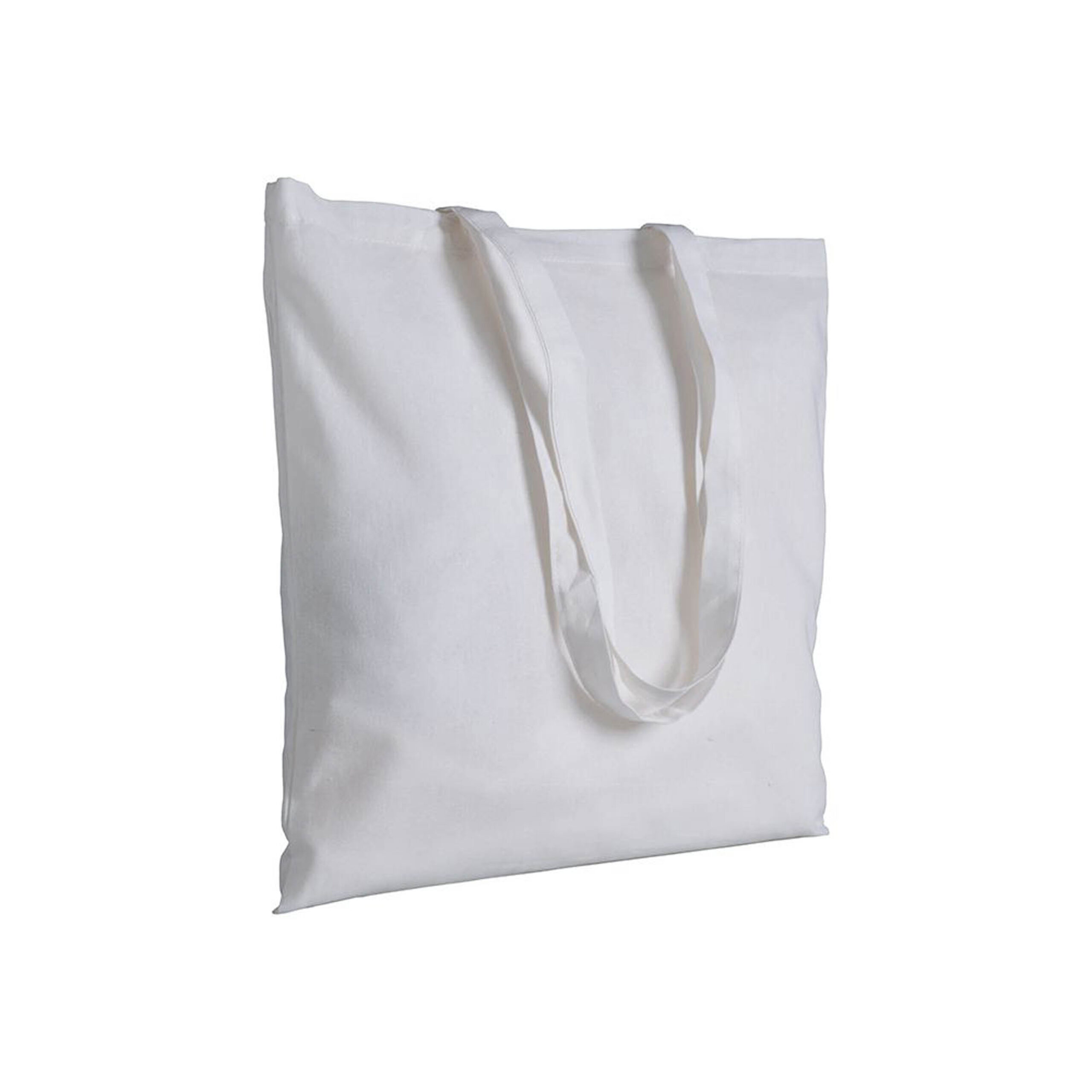 Borsa tote bianca in tessuto minimal