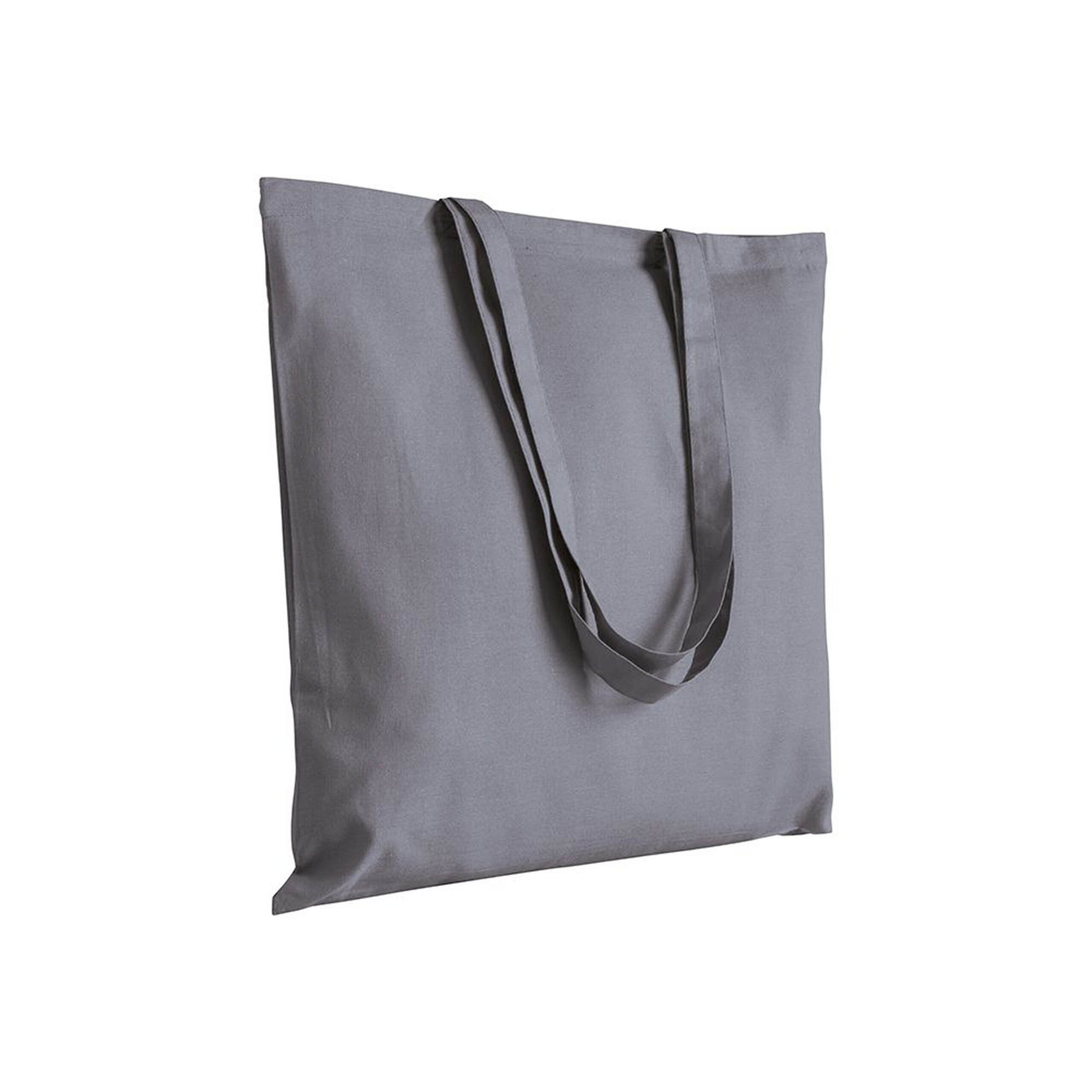Borsa tote grigia in tessuto minimal