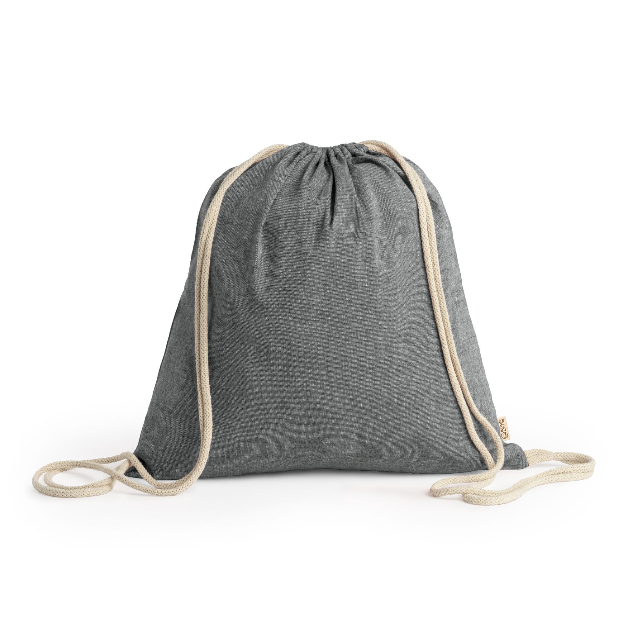 Zaino grigio con chiusura a coulisse