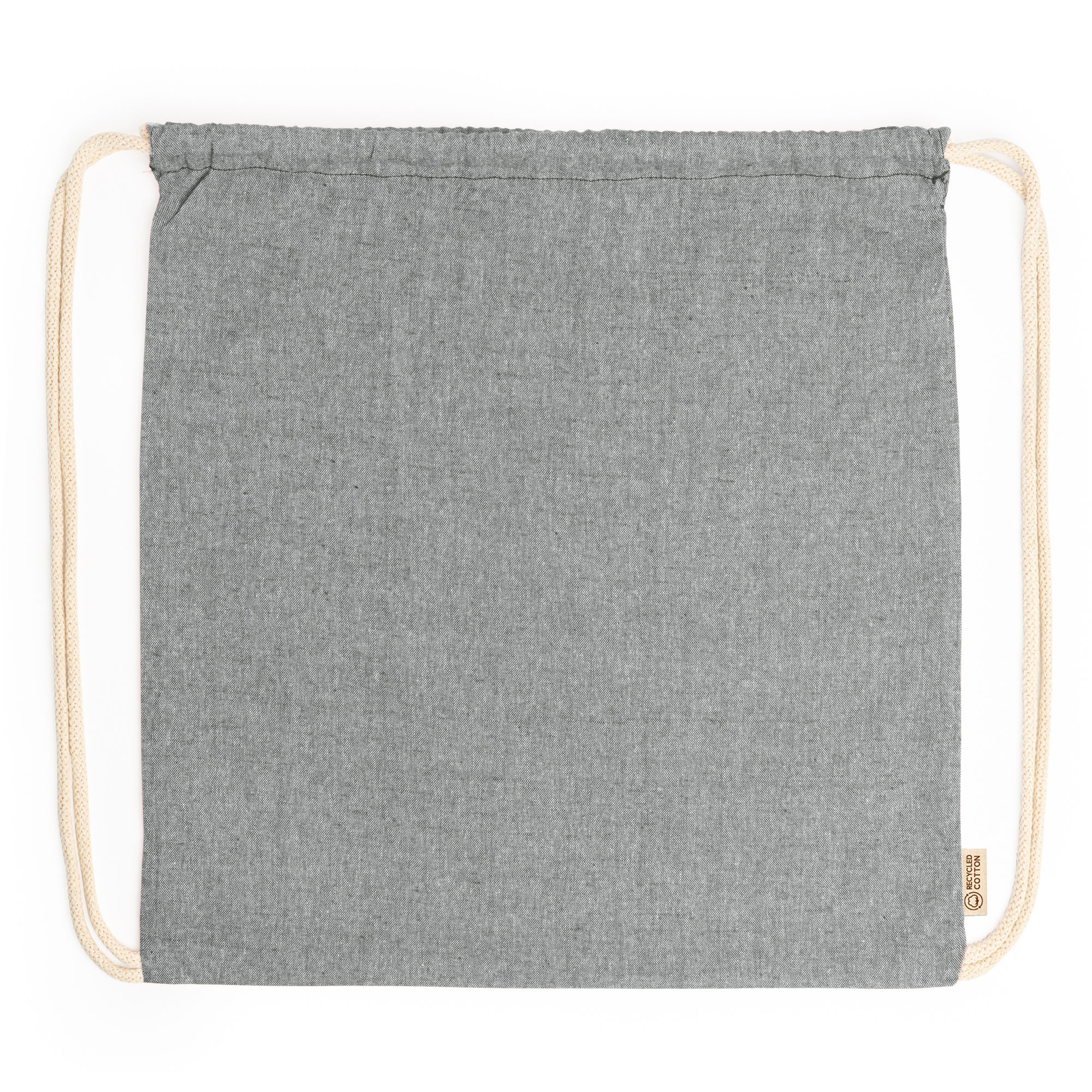 Zaino sacca grigio in cotone riciclato