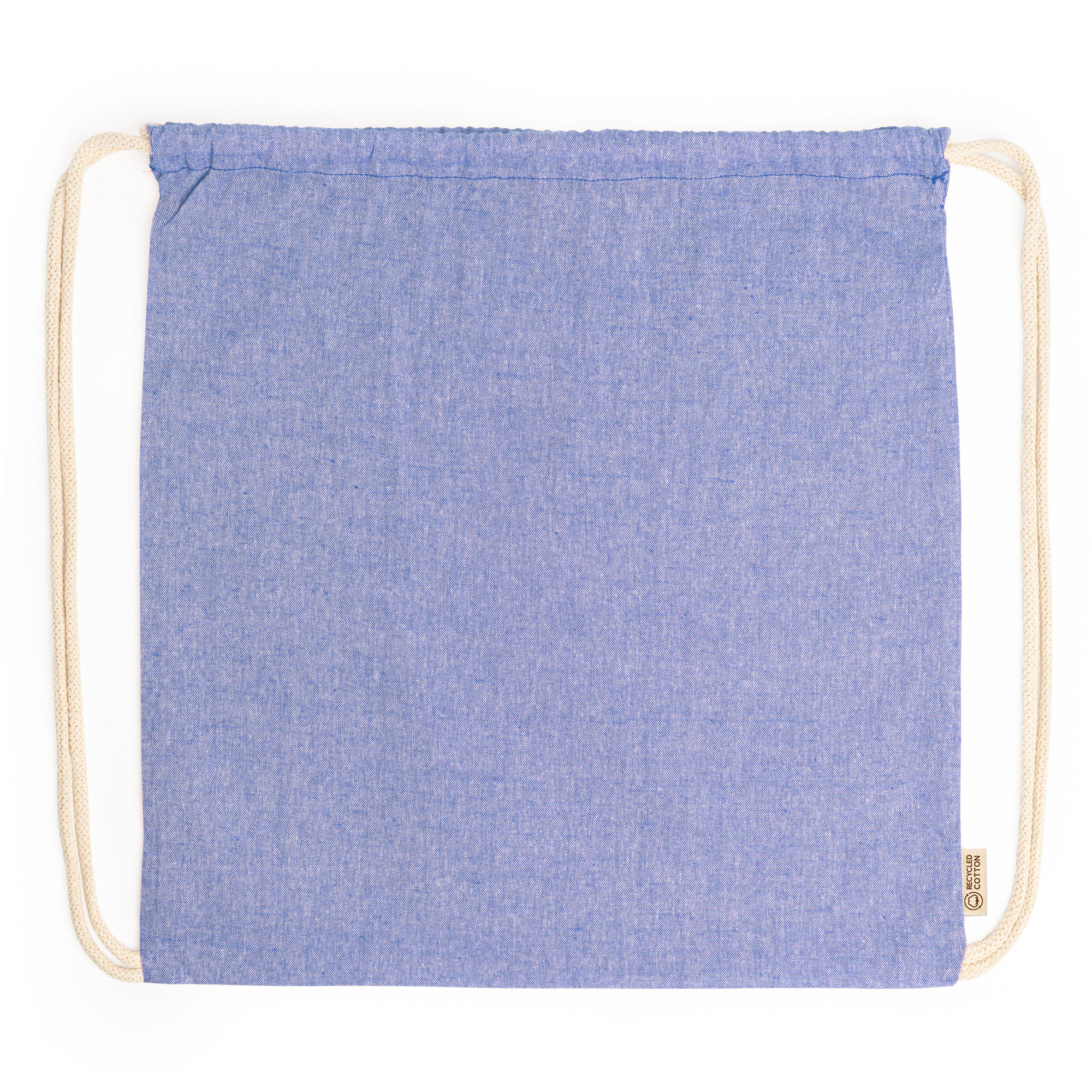 Sacca blu con cordini in cotone