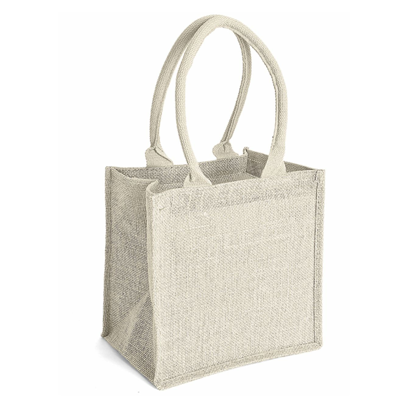 Borsa tote in juta beige con manici