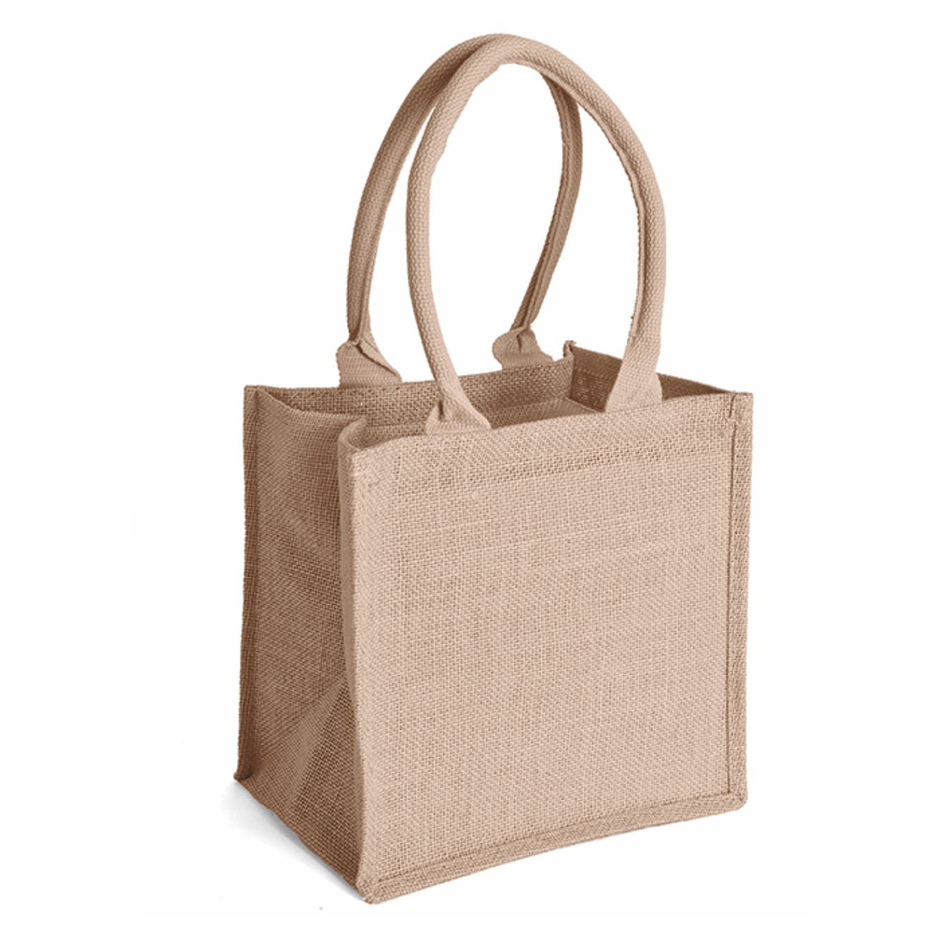 Borsa tote in juta beige con manici
