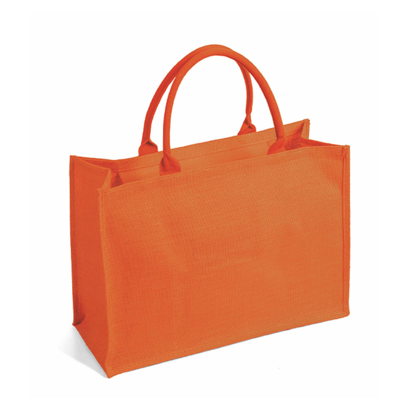 Borsa shopping arancione riutilizzabile con manici