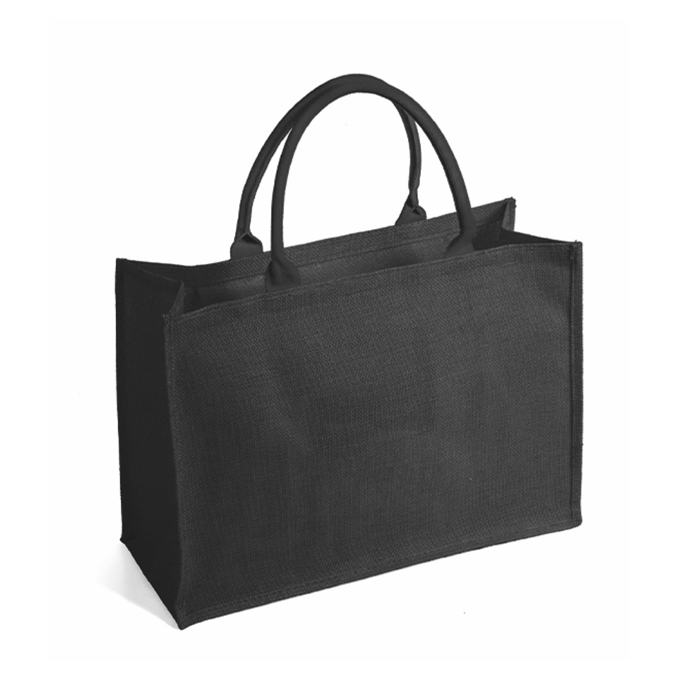 Borsa shopper nera riutilizzabile con manici