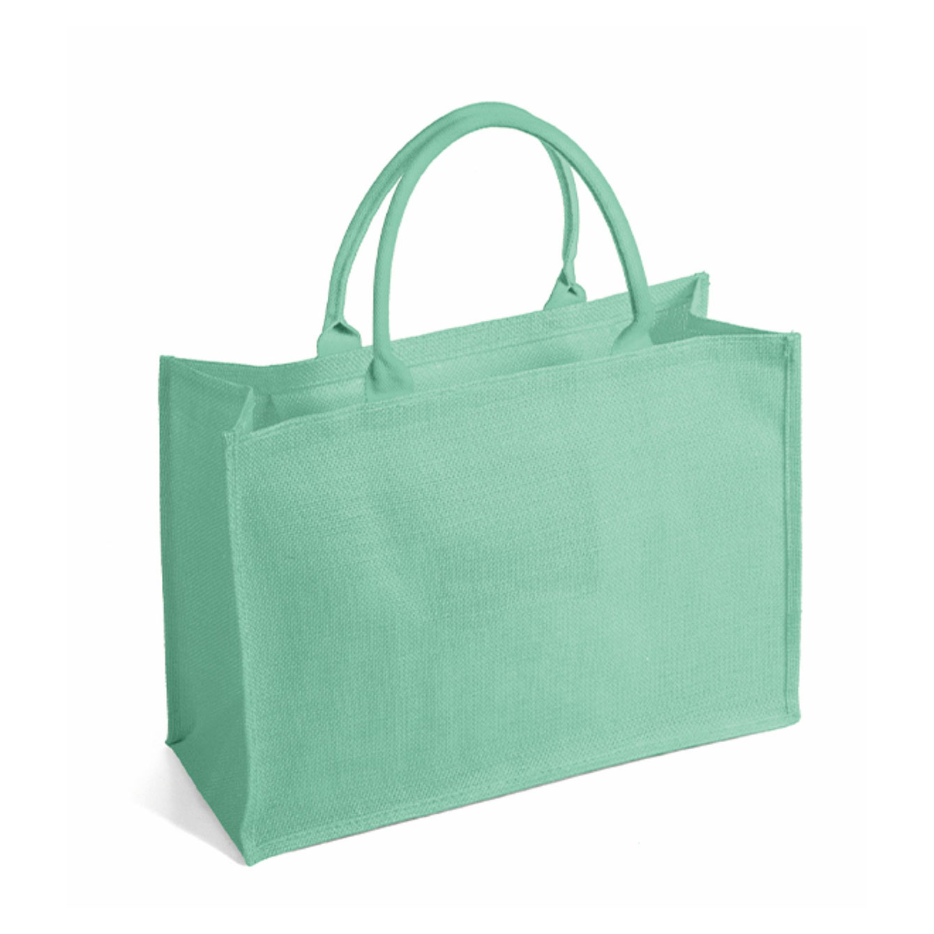 Borsa riutilizzabile verde menta con manici