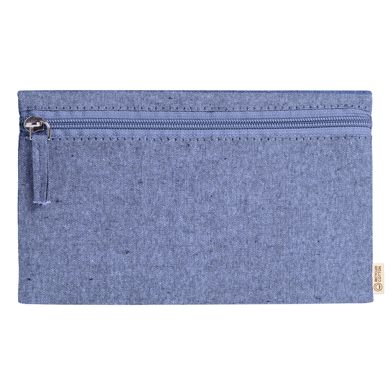 Astuccio in tessuto blu con cerniera