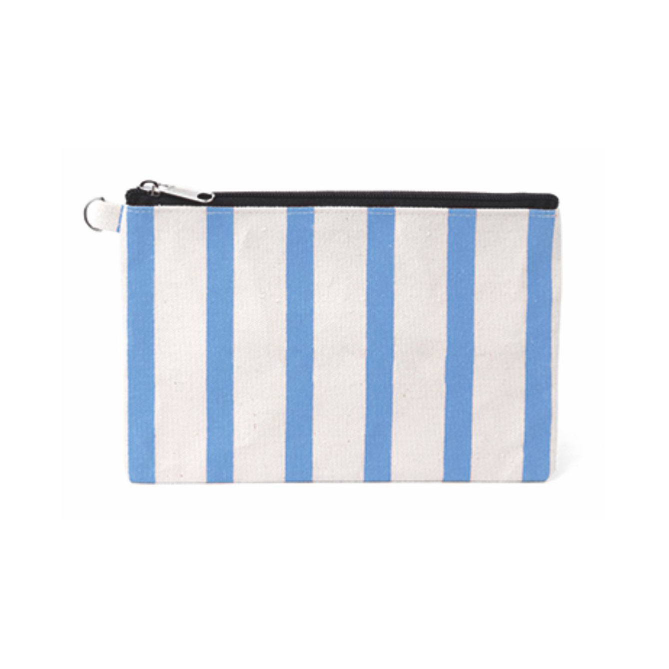 Astuccio a righe blu e bianche