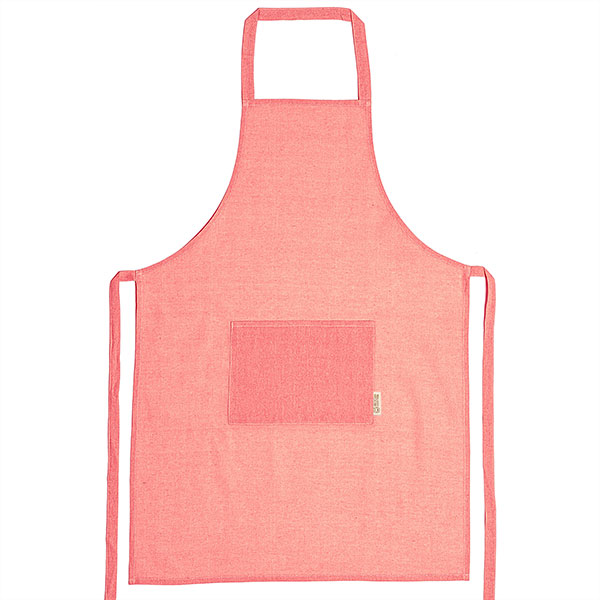 Grembiule rosa con tasca frontale