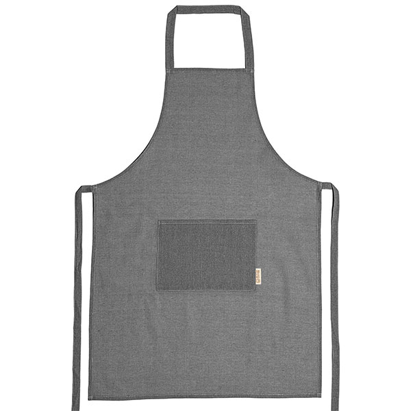 Grembiule grigio con tasca frontale