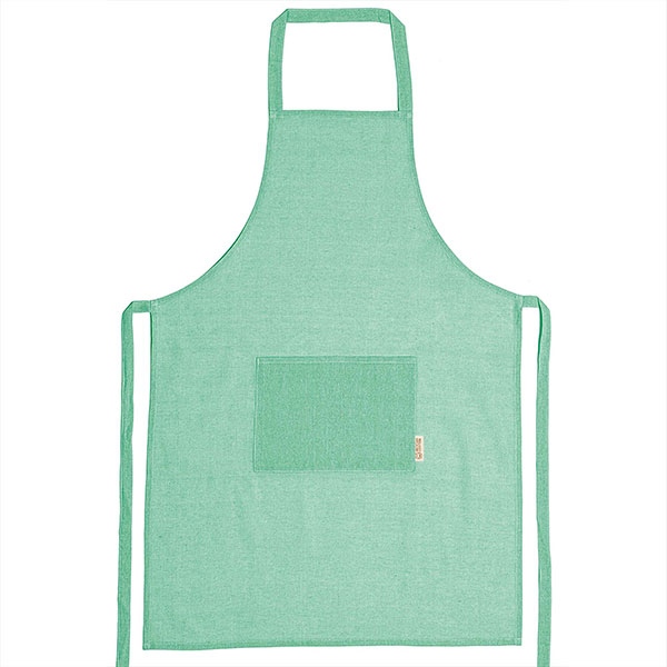 Grembiule verde con tasca frontale